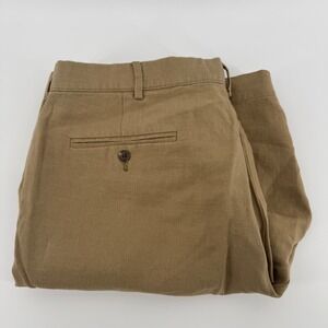 Polo Ralph Lauren Mens 38 Tan Brown 100% Linen Flat Front Shorts Classic Fit